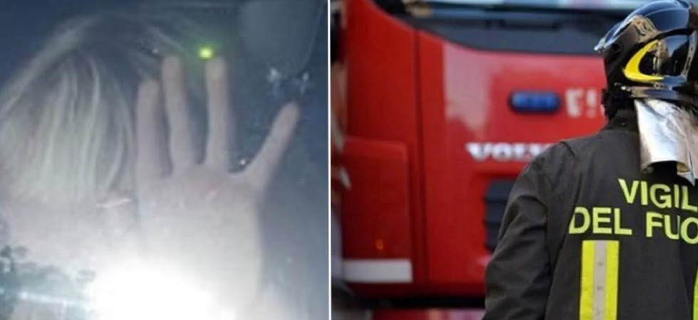 Momenti di paura, bimbo si chiude accidentalmente in macchina: sul posto i vigili del fuoco